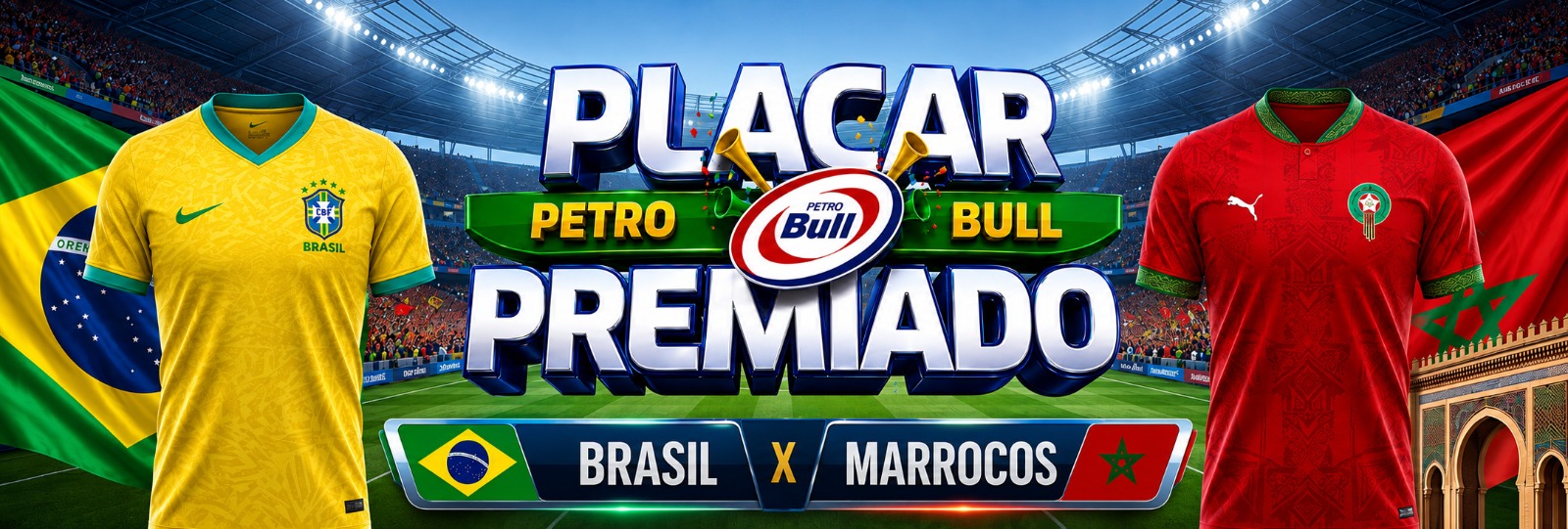 Placar Premiado Copa 2026: Brasil x Marrocos